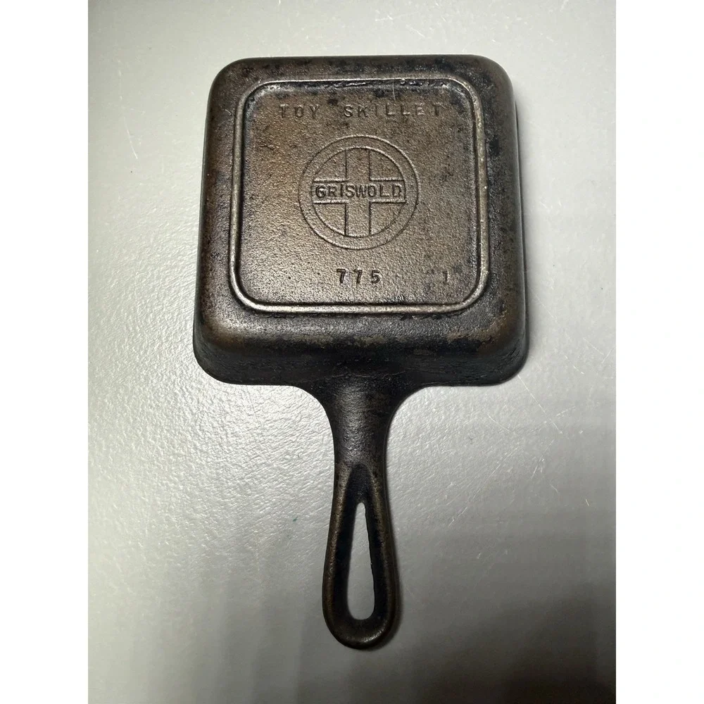 Griswold 775 Toy Skillet Erie PA USA Cast Iron Square Rare Collectable